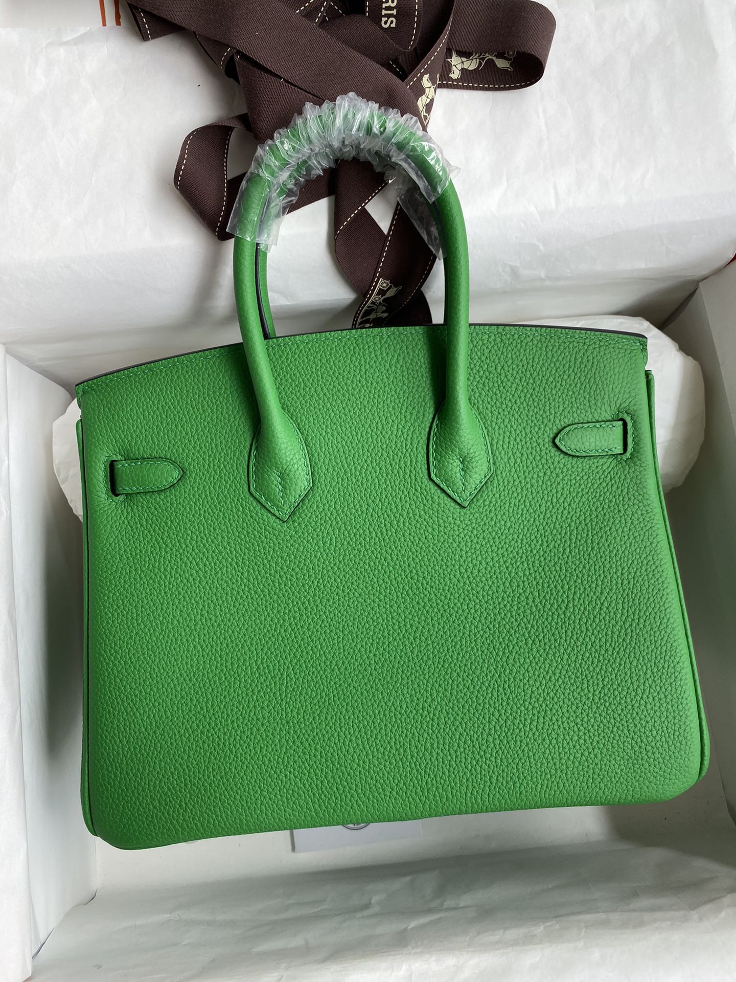 Hermes Birkin 25CM Togo Leather Handbag Bombou